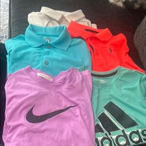 Under Armour Orange Polo Shirt Performance Moisture-Wicking